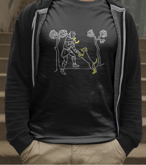 Kcd2 Chucho 2025 Knight And Dog Illustration T-Shirt