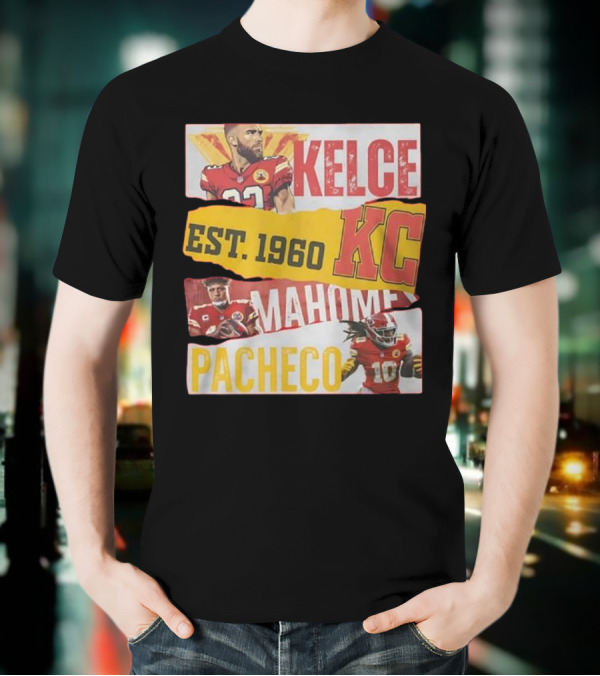 Kelce Mahomes Pacheco KC Est 1960 T-Shirt