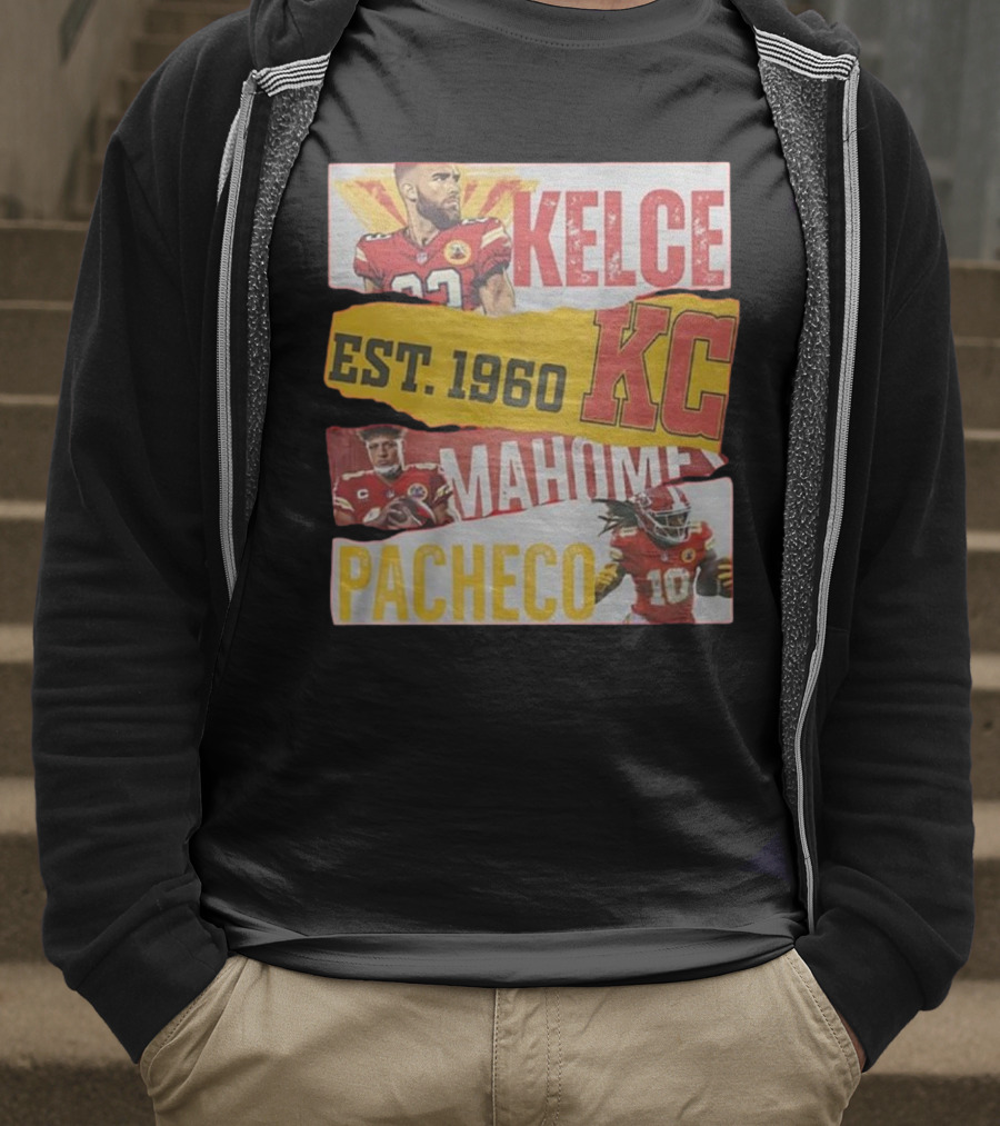 Kelce Mahomes Pacheco KC Est 1960 T-Shirt