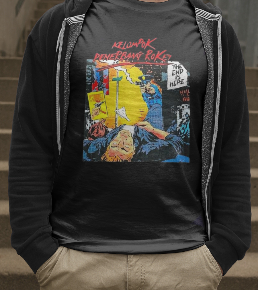 Kelompok Penerbang Roket The End Is Here Mati Muda Comic Style T-Shirt