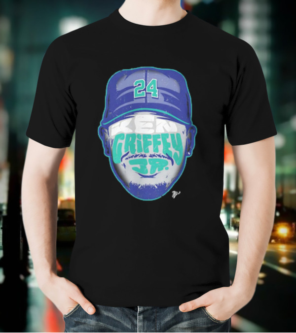Ken Griffey Jr. 24 Seattle Mariners Vintage Silhouette T-Shirt