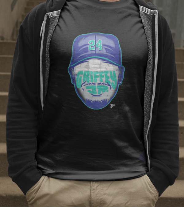 Ken Griffey Jr. 24 Seattle Mariners Vintage Silhouette T-Shirt