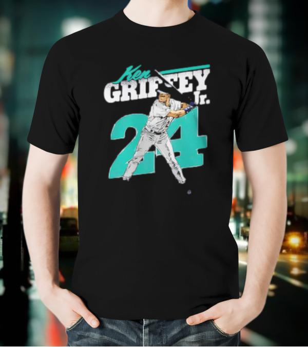 Ken Griffey Jr. Seattle Mariners 24 Retro Vintage Baseball Player T-Shirt