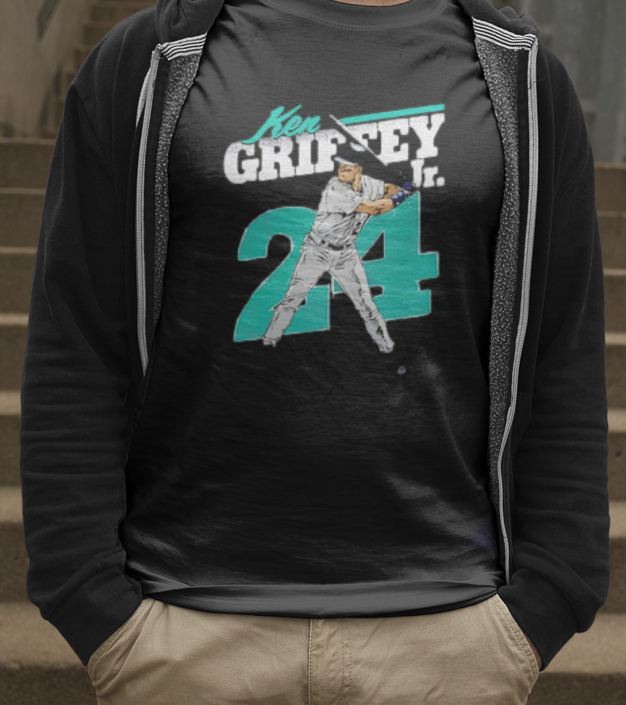 Ken Griffey Jr. Seattle Mariners 24 Retro Vintage Baseball Player T-Shirt