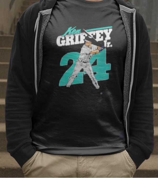 Ken Griffey Jr. Seattle Mariners 24 Retro Vintage Baseball Player T-Shirt