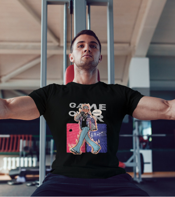 Game Over Say Drake 2025 Flame Background T-Shirt