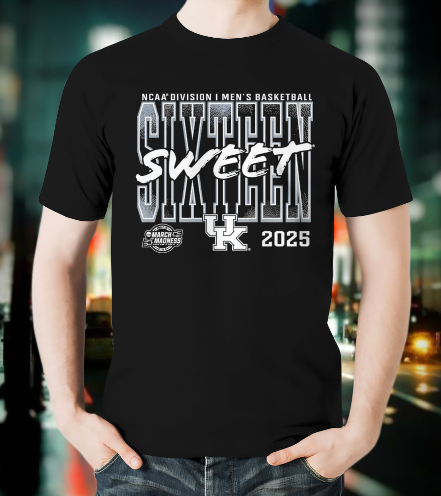 NCAA Division I Men's Basketball Sweet Sixteen Kentucky 2025 March Madness T-Shirt