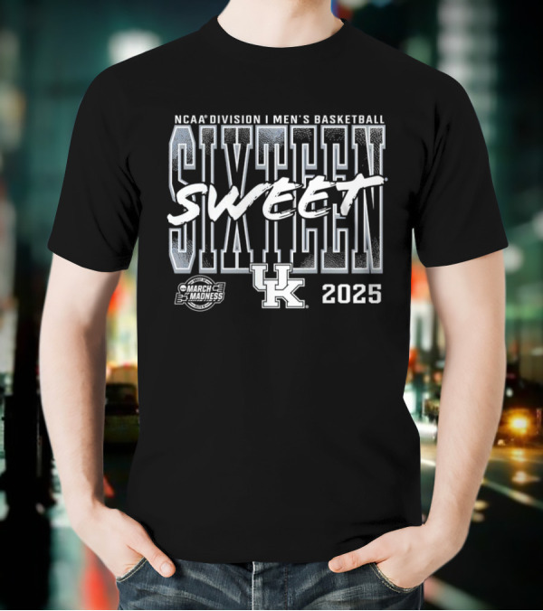 NCAA Division I Men's Basketball Sweet Sixteen Kentucky 2025 March Madness T-Shirt