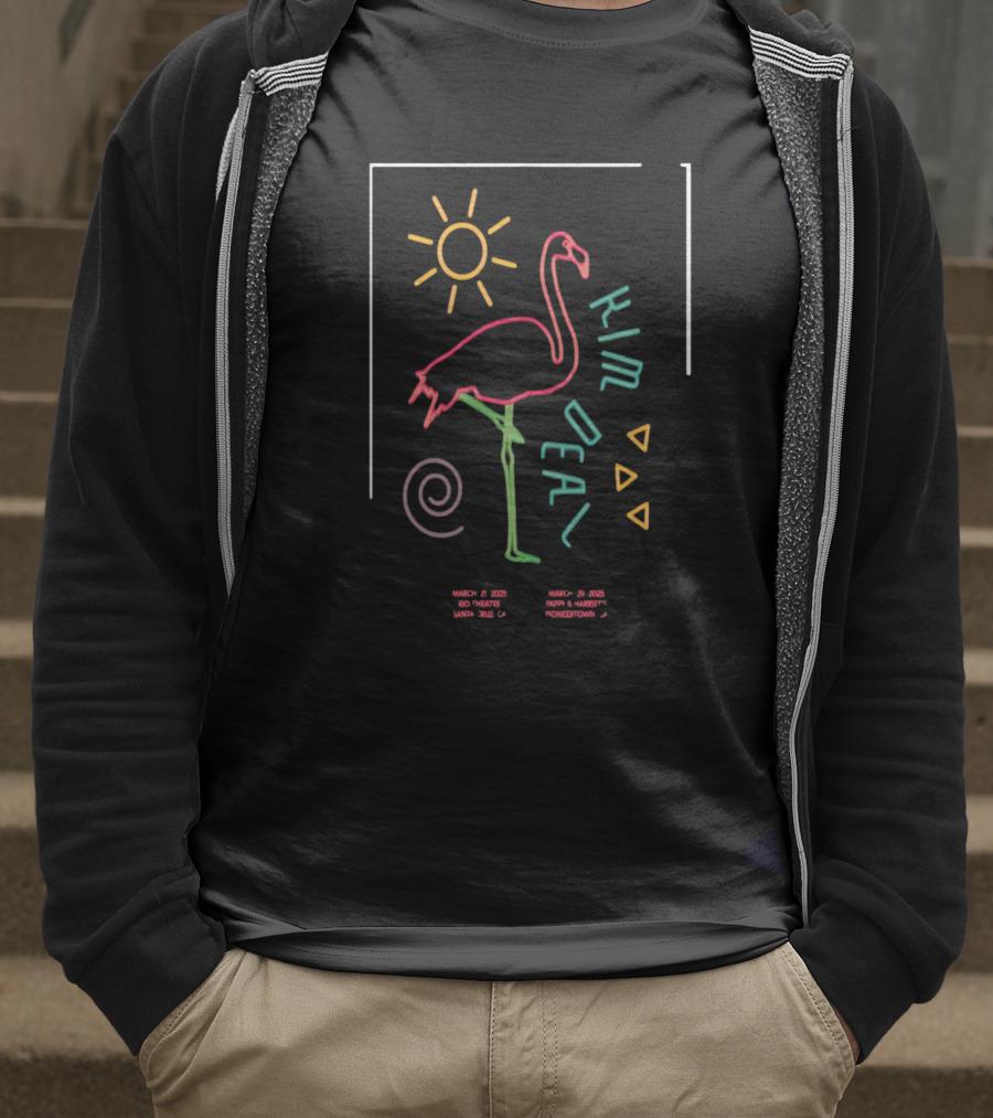 Kim Deal March 2025 California Shows Flamingo Sun T-Shirt