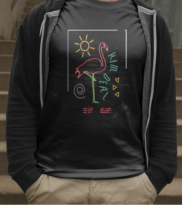 Kim Deal March 2025 California Shows Flamingo Sun T-Shirt