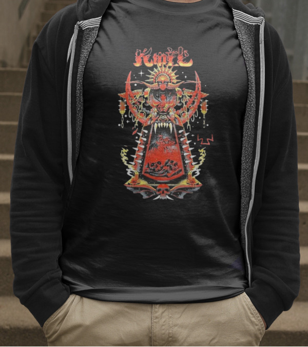 Koil Kenyataan Dalam Dunia Fantasi Gothic Artwork With Skulls And Reaper Imagery T-Shirt