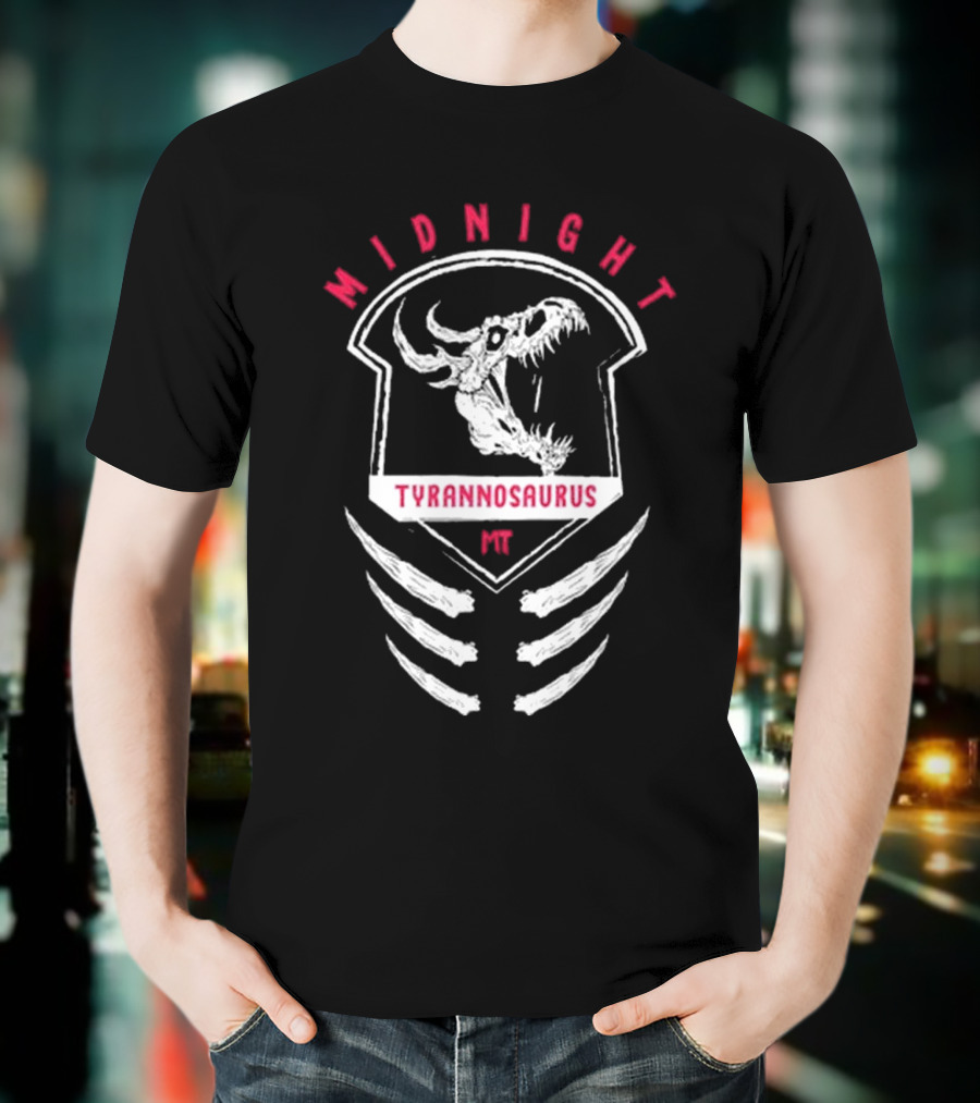 Midnight Tyrannosaurus MR Ribcage Design T-Shirt