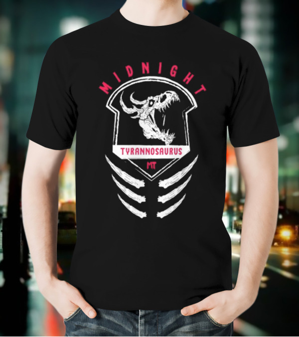 Midnight Tyrannosaurus MR Ribcage Design T-Shirt
