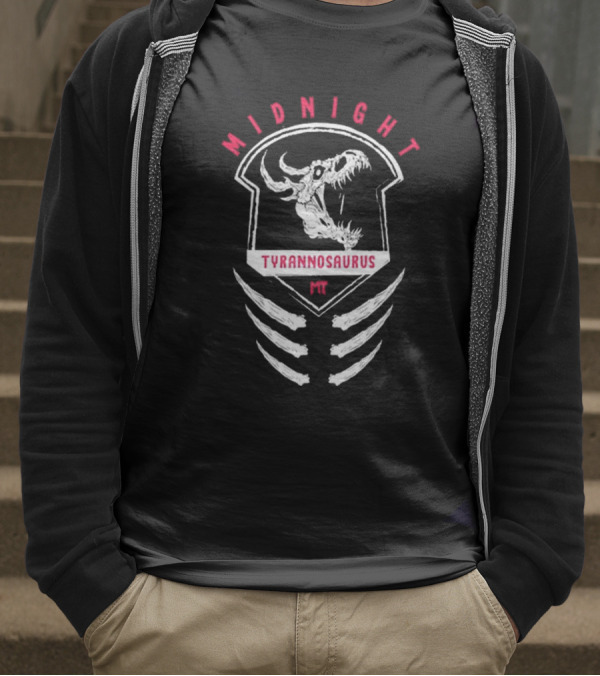 Midnight Tyrannosaurus MR Ribcage Design T-Shirt