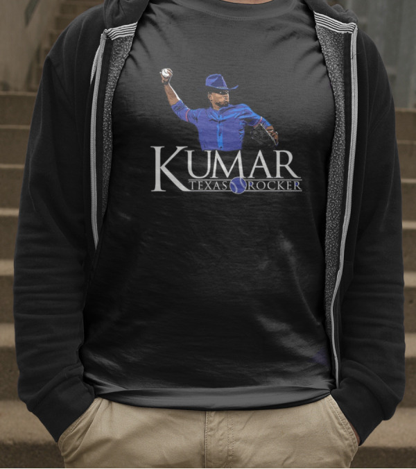 Kumar Texas Rocker Baseball Pitcher Cowboy Hat T-Shirt