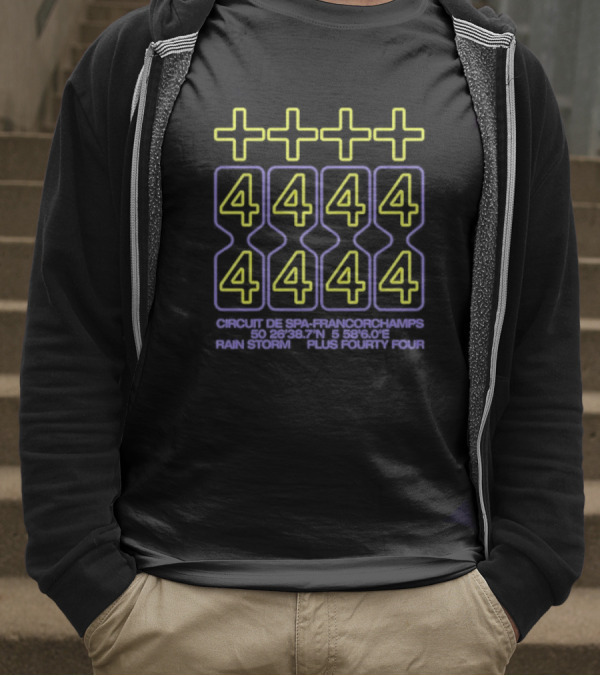 Lewis Hamilton +44 Minimal Engine Neon Style Racing Speed Tribute T-Shirt