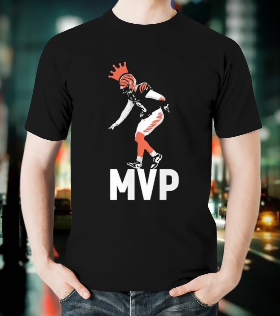 Lfg Cincy Jackpot Joey Mvp Football Player Illustration With Crown T-Shirt