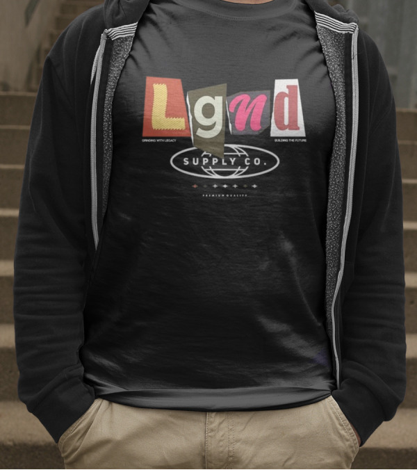 Lgnd Supply Co Ransom Cutout Letter Style T-Shirt