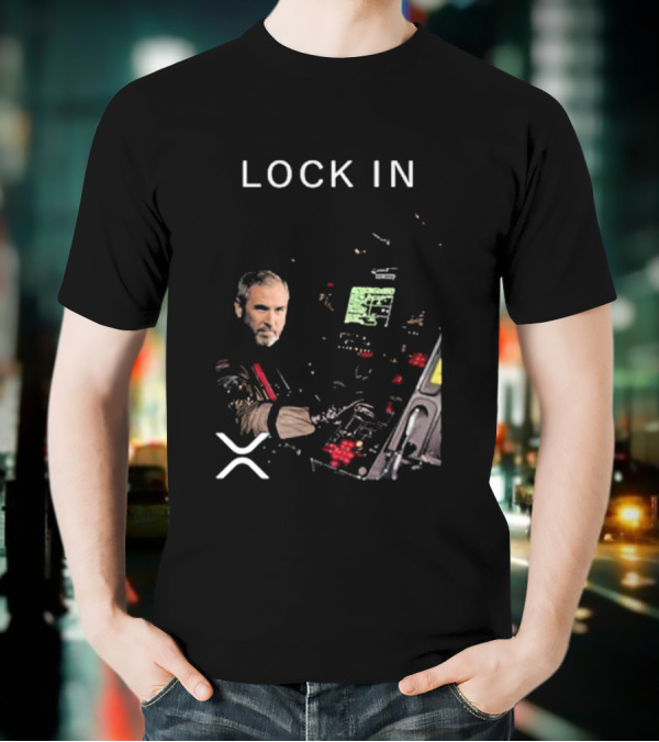 Lock In Brad Garlinghouse XRP Crypto Control Panel T-Shirt
