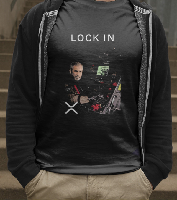 Lock In Brad Garlinghouse XRP Crypto Control Panel T-Shirt