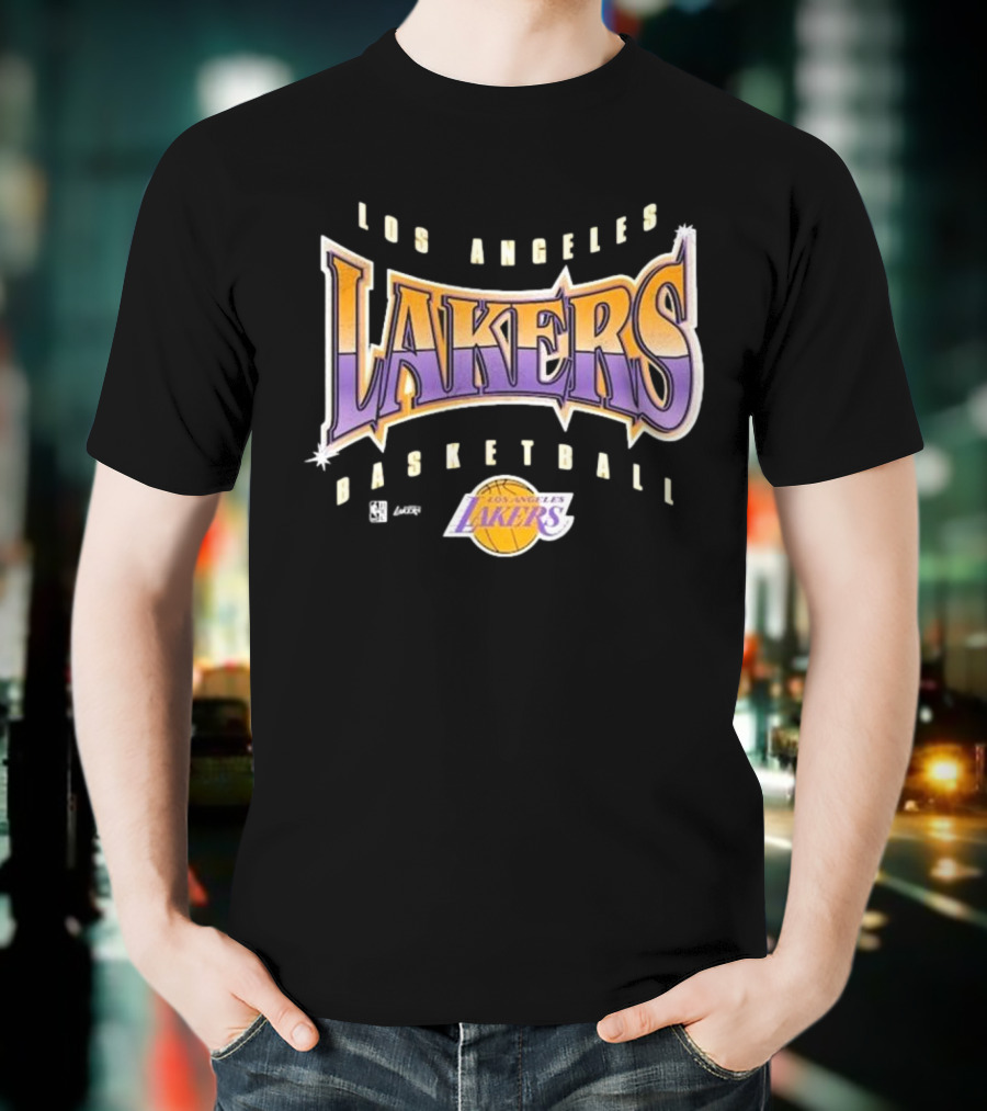 Los Angeles Lakers Basketball Vintage Style Typography T-Shirt