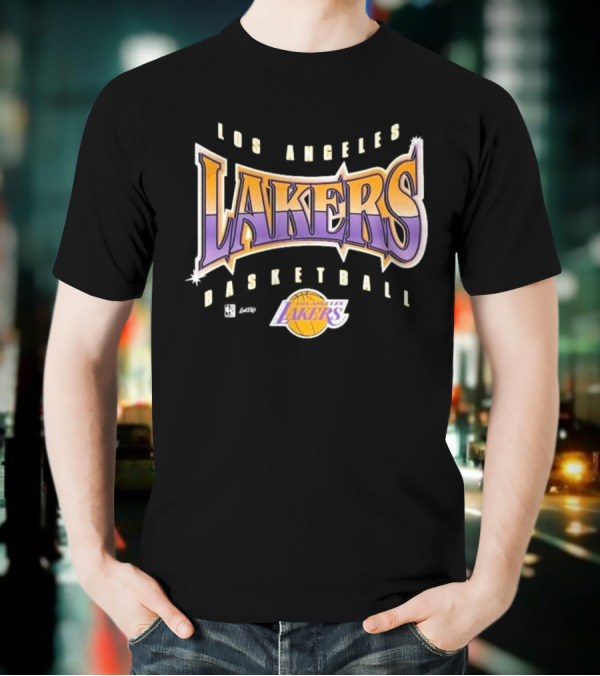 Los Angeles Lakers Basketball Vintage Style Typography T-Shirt