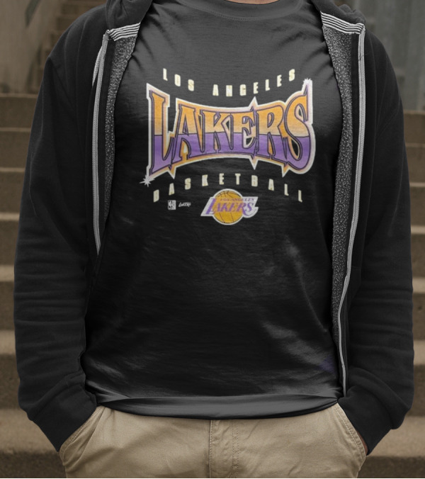 Los Angeles Lakers Basketball Vintage Style Typography T-Shirt