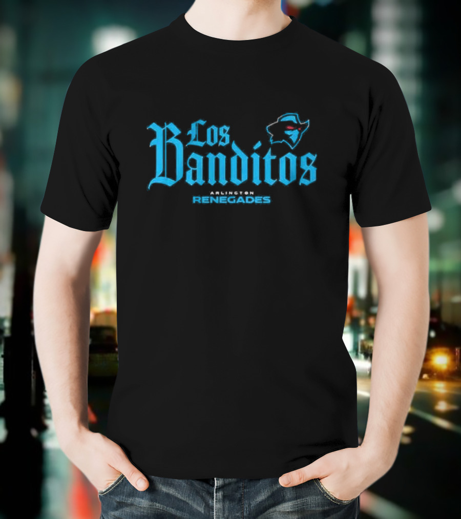 Los Banditos Arlington Renegades Texas Map Red Eyes T-Shirt