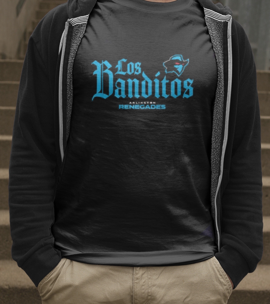 Los Banditos Arlington Renegades Texas Map Red Eyes T-Shirt