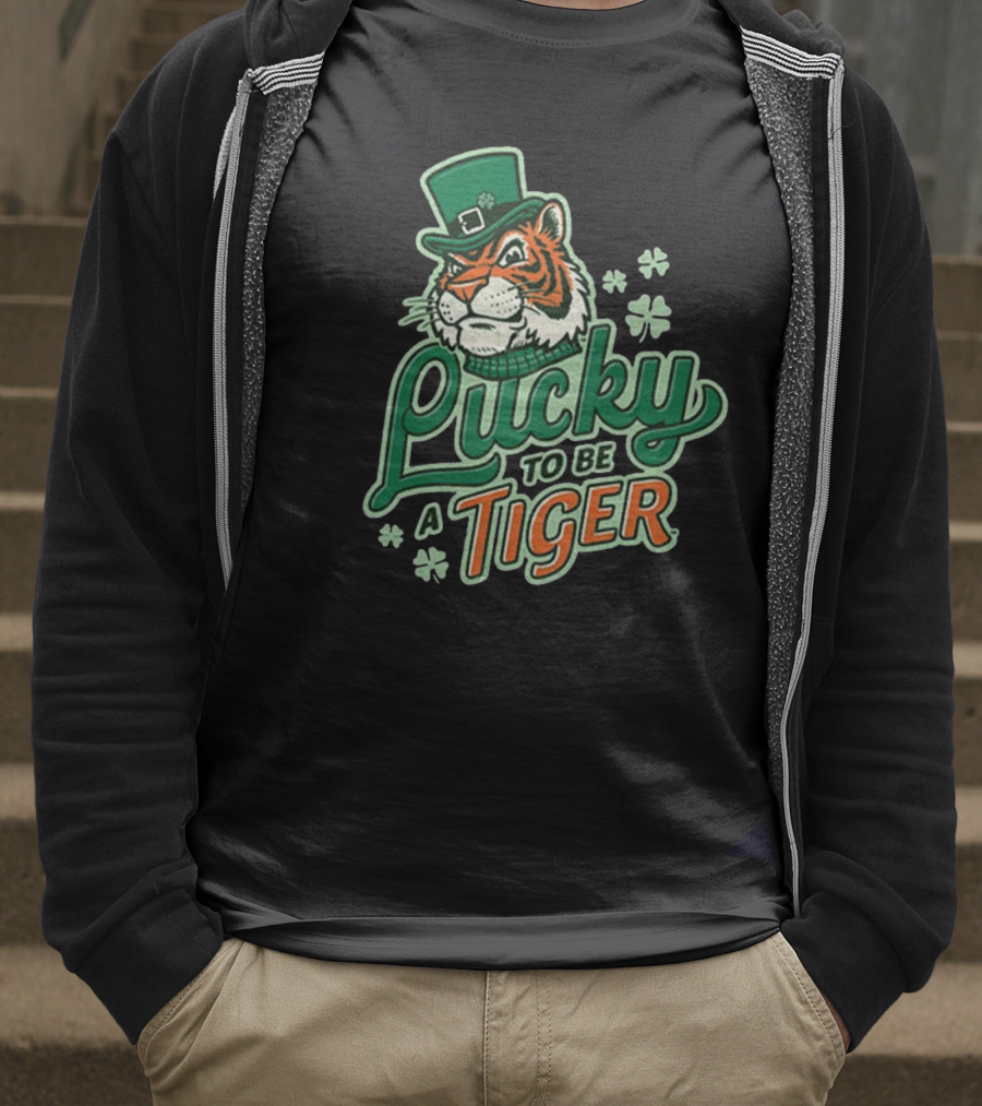 Lucky To Be A Tiger Saint Patrick’s Day Tiger Town T-Shirt