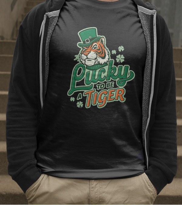 Lucky To Be A Tiger Saint Patrick’s Day Tiger Town T-Shirt