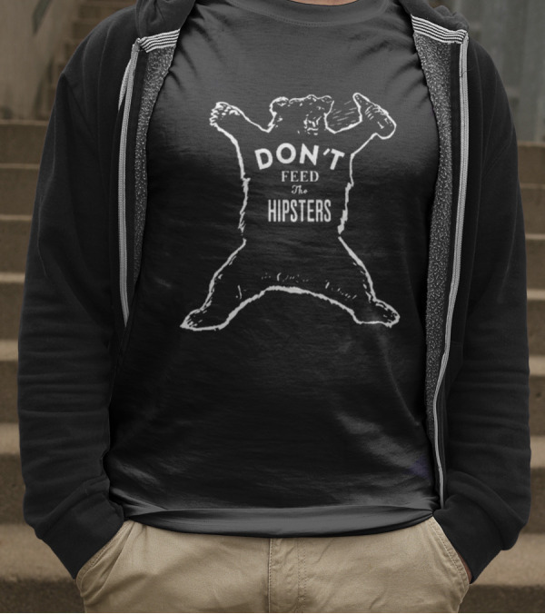 Marjorie Taylor Greene Press Release Parody Don’t Feed The Hipsters Drinking Bear T-Shirt