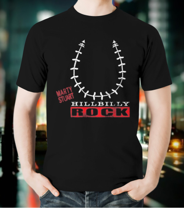 Marty Stuart HillBilly Rock Horseshoe Design T-Shirt