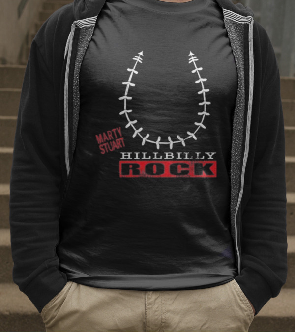 Marty Stuart HillBilly Rock Horseshoe Design T-Shirt
