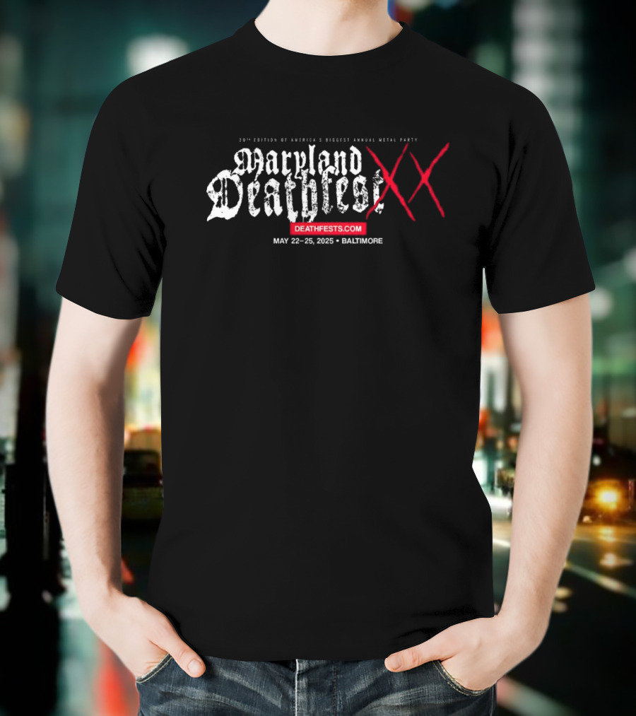 Maryland Deathfest XX May 22-25 2025 Baltimore Deathfests.com T-Shirt