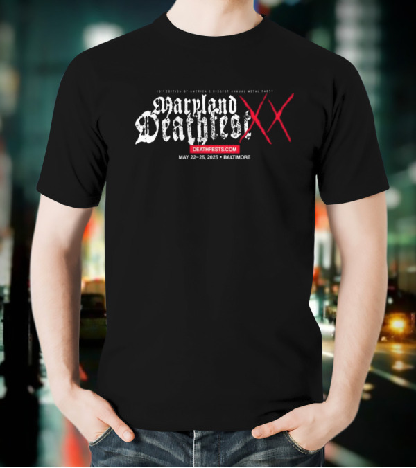Maryland Deathfest XX May 22-25 2025 Baltimore Deathfests.com T-Shirt