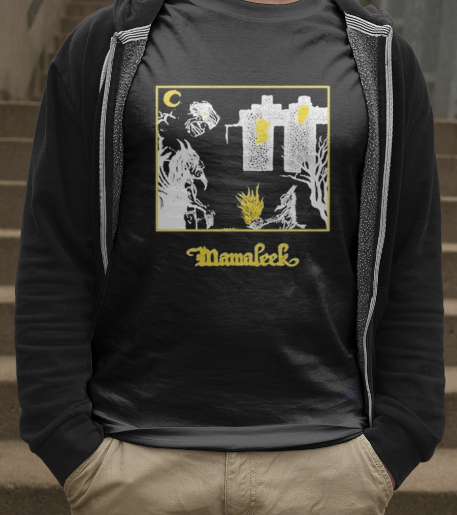 Mamaleek Netherworld Moonlit Cityscape And Surreal Figures T-Shirt