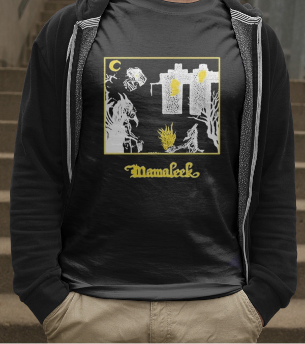 Mamaleek Netherworld Moonlit Cityscape And Surreal Figures T-Shirt