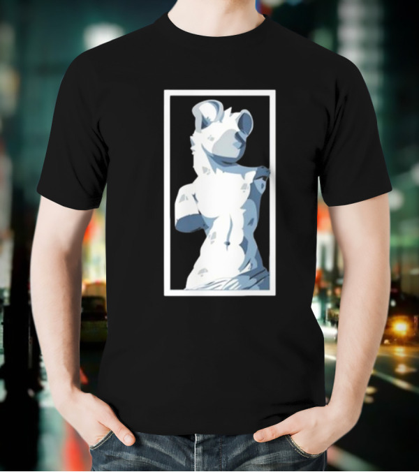 Mangoyena God's Chosen Hyena Statue Style T-Shirt