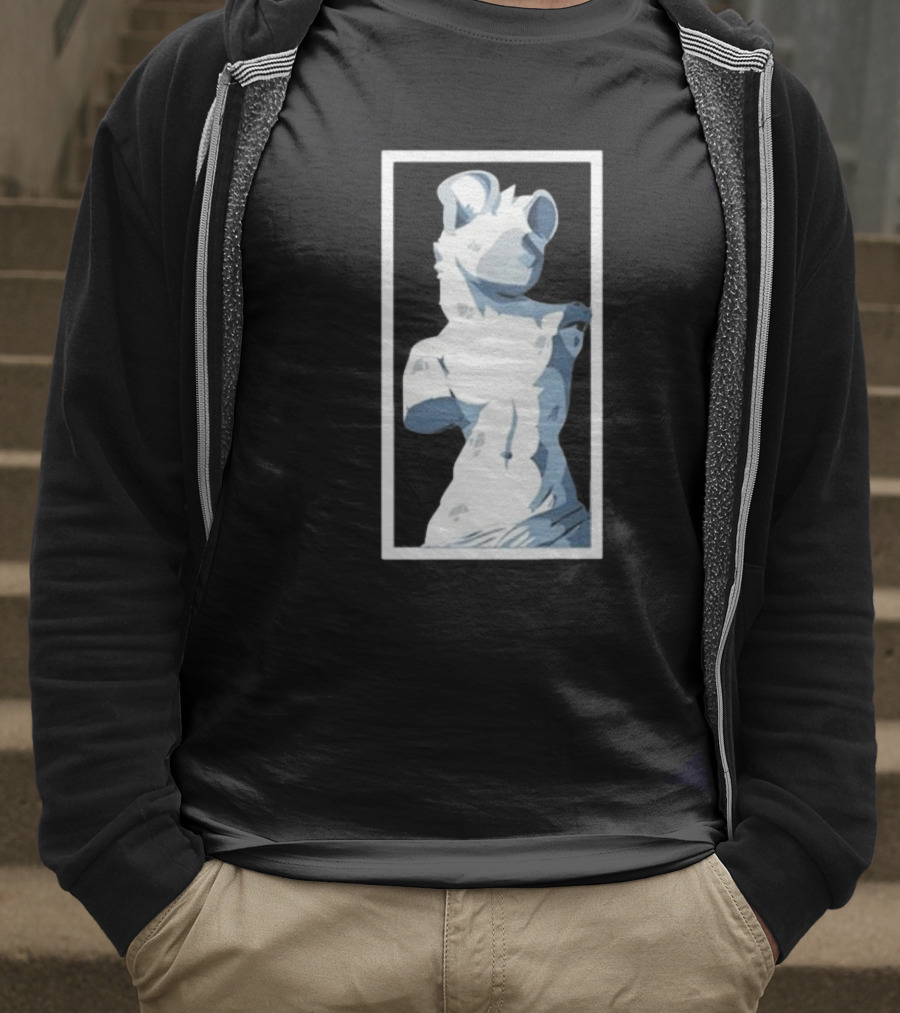 Mangoyena God's Chosen Hyena Statue Style T-Shirt