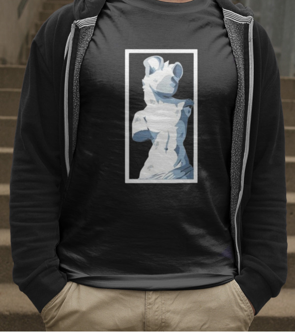 Mangoyena God's Chosen Hyena Statue Style T-Shirt