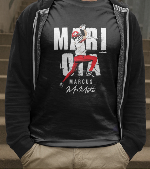 "Mari OIA Marcus Mariota Washington Commanders NFL Signature" T-Shirt