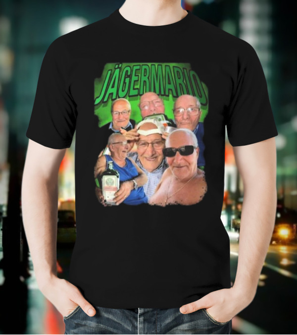 Marioscerra5 Jägermario Sigma Funny Multiphoto Collage T-Shirt