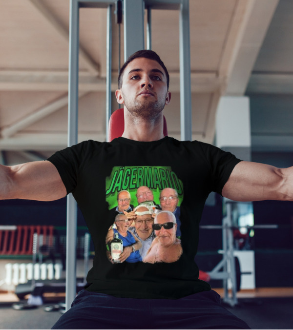Marioscerra5 Jägermario Sigma Funny Multiphoto Collage T-Shirt