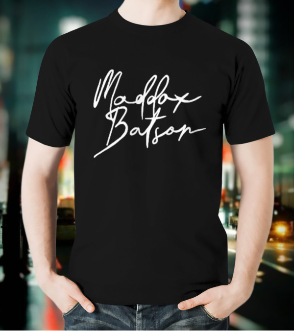 Maddox Batson Signature White Script T-Shirt