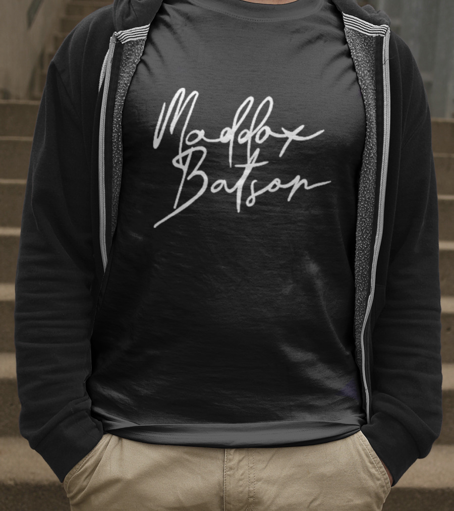 Maddox Batson Signature White Script T-Shirt
