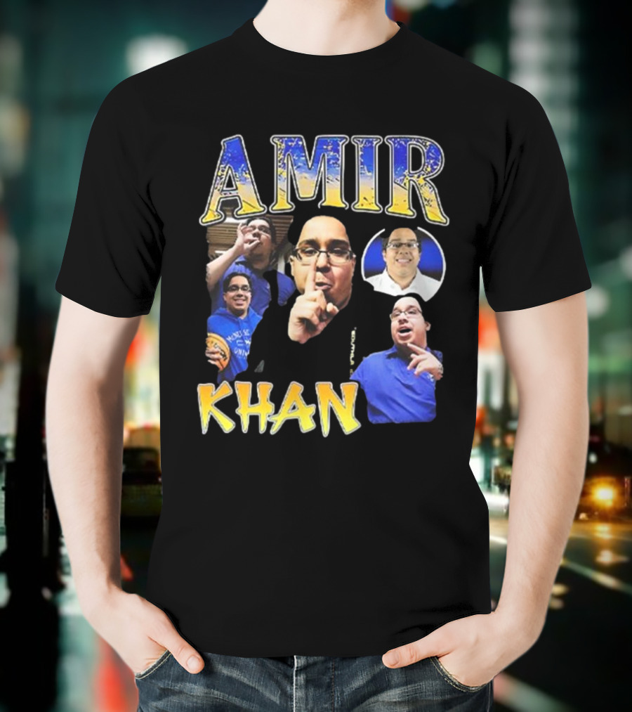 Amir Khan McNeese State University Blue And Gold Style T-Shirt