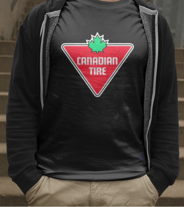 Mike Myers Canadian Tire Logo Red Triangle With Green Maple Leaf T-Shirt