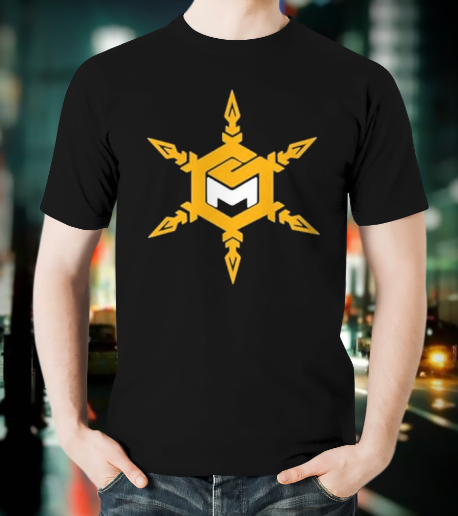 Mike Sainristil M Yellow Snowflake Emblem T-Shirt
