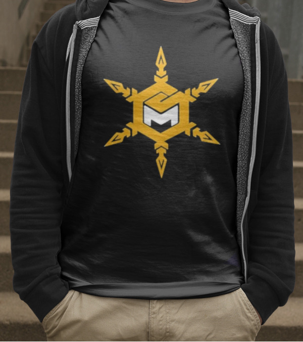 Mike Sainristil M Yellow Snowflake Emblem T-Shirt